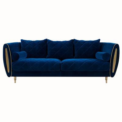 China New Design Removable Living Room Furniture Elegant Cover Home Furniture Sets Sofa Set Living Room Fabric Velvet Modern Luxury Sofa Set S011 for sale