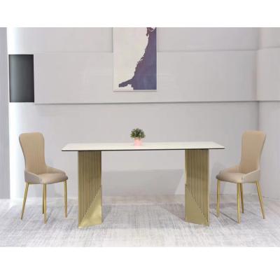 China Space Saving High End Nordic Style Stone Black Extension Modern Marble Clumped Square Dining Table for sale