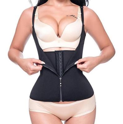 China Antibacterial Neoprene Women Waist Trainer Corset Zipper Vest Body Shaper Cincher Shapers for sale