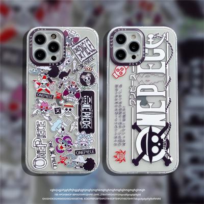 China One Piece Case Luffy Anime Cartoon Clear Clear Silicone Cute Shockproof Phone Soft Shell For iphone 13 12 11 pro XS XR Max Cover for sale