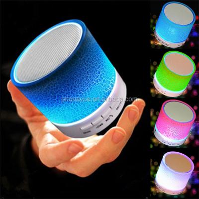 China 2016 New PORTABLE LED Music Sound Box Subwoofer Wireless Portable Speakers MINI Speaker A9 TF USB for Phone PC with MIC for sale