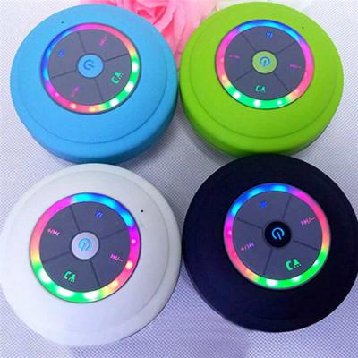 China PORTABLE Portable Outdoor Shower Mini Blutooth Wireless Waterproof LED Subwoofer Speaker with Led Light for sale