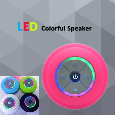 China PORTABLE LED Light Subwoofer Shower Music Sound Box Outdoor Waterproof Blutooth Wireless Speaker With MIC for sale