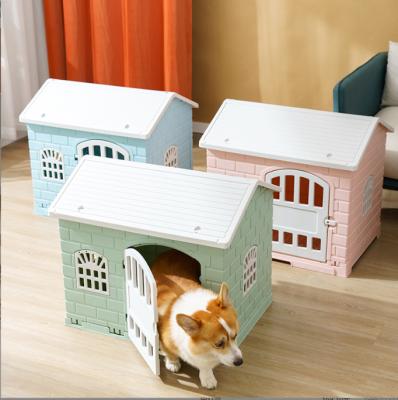 China New Viable Indoor Pet Dog Kennel Living Room Small And Medium Cat House Cat Kennel With Toilet Kennel for sale