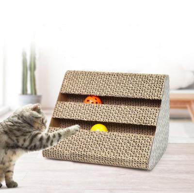 China Wholesale Spring Toy Cat Scratcher Corrugated Paper Bed for sale