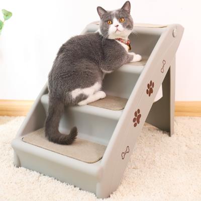 China Sustainable Household Plastic Non-slip Dog Folding Stairs for sale