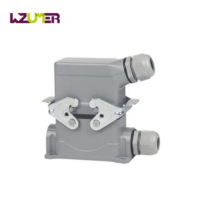 China Power WZUMER HE 10 Pin Male And Female Double Loop Side Entry Standard Heavy Duty Cable Connectors for sale