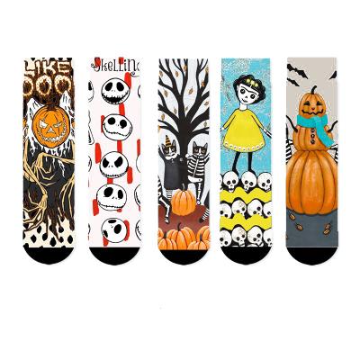 China QUICK DRY 360 degree printing various pattern custom sublimation socks Halloween to make your own custom printed socks for sale