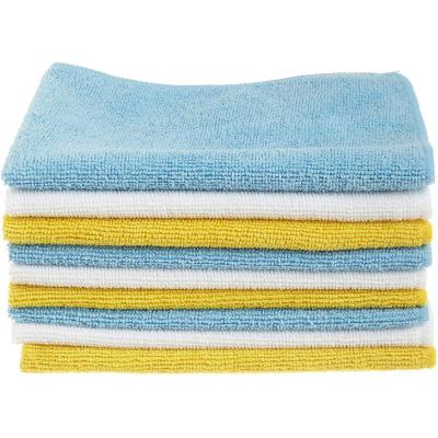 China 12pack Microfiber Cleaning Cloths Reusable Non-abrasive Washable Cleaning Cloth for sale