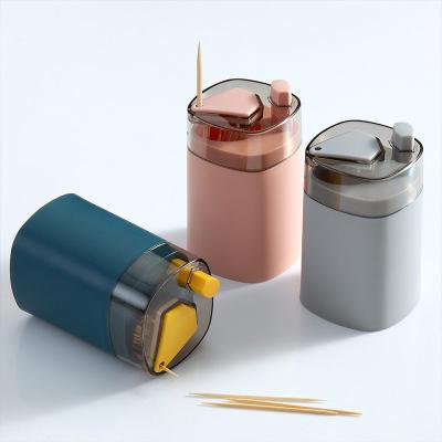 China Automatic Toothpick Holder Dispenser Toothpick Dispenser Automatic Stocked Toothpick Storage Box for sale