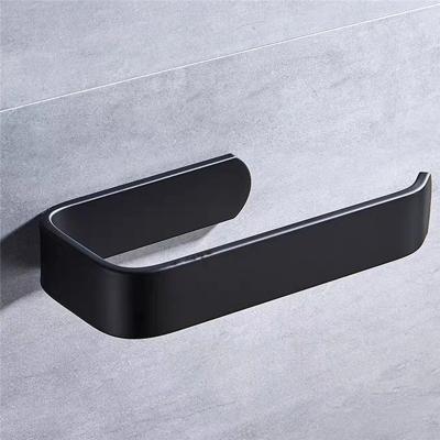 China Stocked Aluminum Self Adhesive Rustproof Toilet Paper Holder Wall Mount Toilet Paper Holder For Bathroom Kitchen Hotel for sale