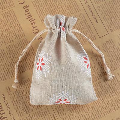 China Bag Makeup Drawstring Natural Canvas Printing Pouches To Drawsting Jewelry Gift Drawstring Bags 10x14cm 13x18cm for sale