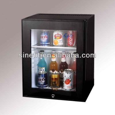 China 25L Single-temperature Hotel Absorption Minibar With Glass Door Mini Bar Fridge for sale