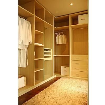 China Easy Assembly Modern Material MDF Shoe Wardrobe Designs Walk In Closet for sale