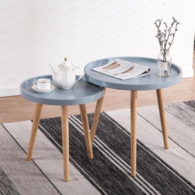 China Wooden coffee table set (the other) adjustable Scandinavian style small and the end table set for sale