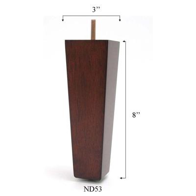 China Modern Square Solid Wood Leg Stained Birch Wood Bed Legs Sale for sale