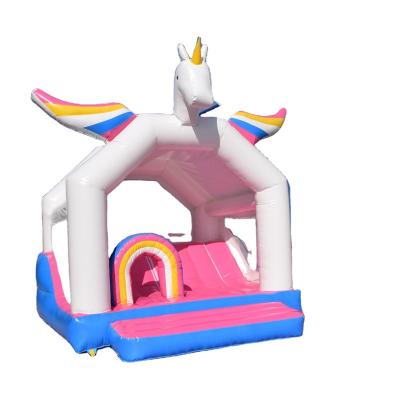 China exterior & New Product 0.55mm Indoor Playground Hot Selling PVC China Unicorn Inflatable Wedding Bouncer For Children for sale