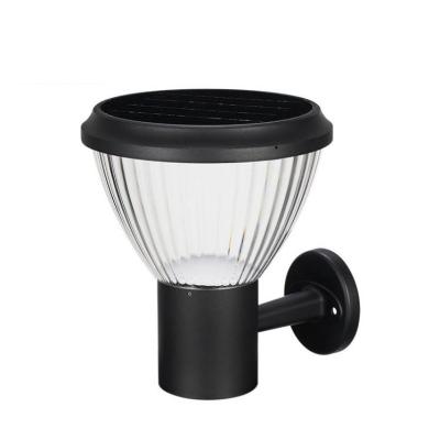 China Modern Polycarbonate Jingyi Garden Led Black Outdoor External Lantern Light Fixture Porcelain Wall Mount Solar Wall Lamp for sale