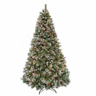 China PVC+HARD NEEDLE PT#4202-75V2 7.5 FT Pre-Bed HIGH HARD NEEDLE HIGH HARD LUXURY ARTIFICIAL LUXURY ARTIFICIAL Multi Color Christmas Tree Lights for sale