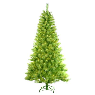 China PVC+Hard Needle PT#4219-75L1 7.5 Ft ARTIFICIAL Lime Green Tree Christmas Pine Hard Cashmere Pre-Bed Needle for sale