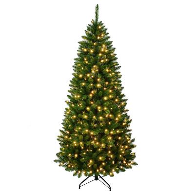 China PE Home Use PVC Assembled Christmas Tree Christmas Tree With Led Lights Included for sale