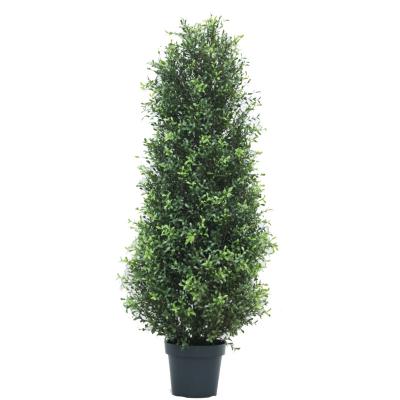 China PE PT#9217-50V0 60 Inches Topiary Christmas Tree Artificial Shrubs With Plastic Urn Pot for sale