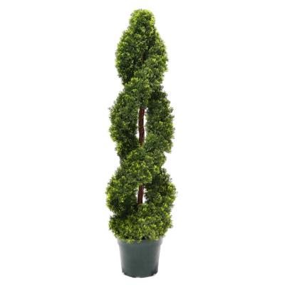 China PE PT#9218-50V0 60 Inches Topiary Christmas Tree Artificial Shrubs With Urn Plastic Pot Very Beautiful for sale