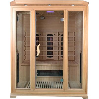 China Computer Control Panel 3 Person Far Infrared Sauna Cabin Movie Seks Far Infrared Sauna Room for sale