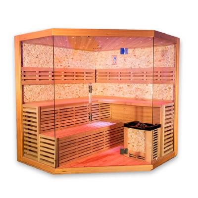 China Computer Control Panel 6 Person Indoor Traditional Sauna Room With Sauna Stone for sale