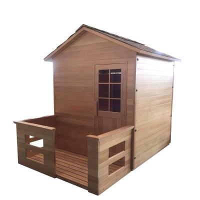 China Outdoor Sauna Room Luxury Solid Wood Sauna 6 Person Computer Control Panel Wet Dry Sauna Steam Room for sale