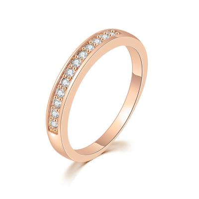 China Zircon 2021 Classic Jewelery Women's Jewelry Sellers Half AAA CLASSIC Diamond Wedding Eternity Band R062 for sale