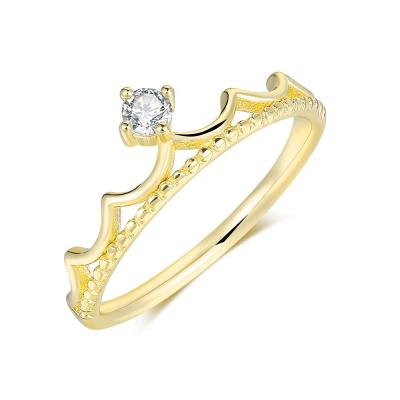 China 2021 Trendy Cheap Minimalist Jewelry Engagement Women's Royal Crown Ring R020-M Birthday for sale