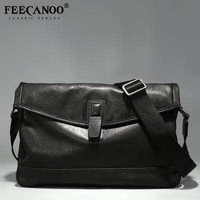 China Other new retro genuine leather men's shoulder bag cross - body bag men's shoulder bag and top grade whip men's bag postman bag for sale