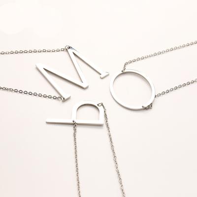 China Free Shipping FASHIONABLE Wholesale Stainless Steel Letter-Chain Jewelry Pendant Necklace for sale