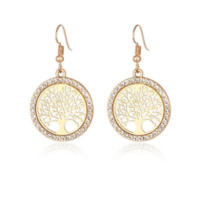 China Wholesale CLASSIC tree pendant fashion European and American personality jewelry hollow earrings for women jewelry for sale