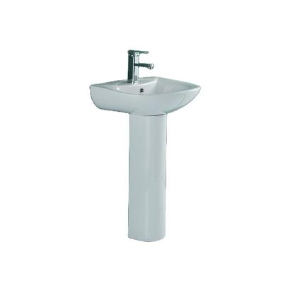 China WDSI Modern Sanitary Ware Bathroom Hand Basin Bathroom Sink Ceramic Pedestal Sink Set Bathroom Pedestal Wash Basin for sale