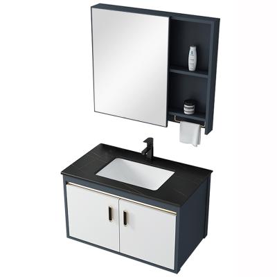 China WDSI Modern Bathroom Vanity Cabinet Bathroom Cabinets Durable Waterproof Smart Aluminum Single Sink Cabinets for sale