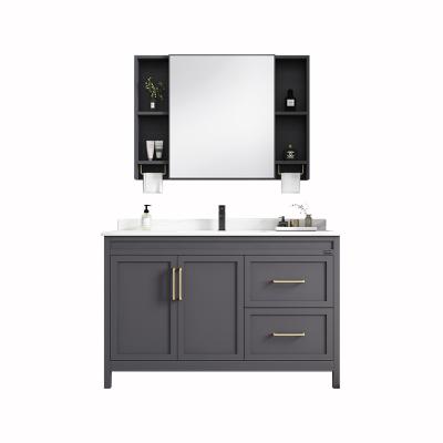 China WDSI Durable Portable Modern Simple Aluminum Slim Base Bathroom Vanity Cabinet Bathroom Cabinets And Vanity for sale