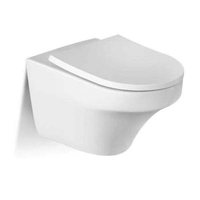 China WDSI Double-flux Hotel Toilet Ceramic Bathroom European Round Wall Hung Toilet Ceramic Bathroom Wall Hung Wc Toilet for sale