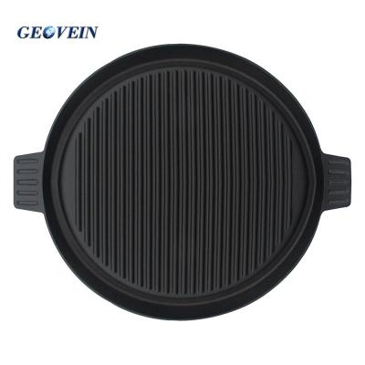 China Sustainable Pre Seasoned Cast Iron Griddle Oven Tray For Gas Stove Top BBQ Griddle Pan for sale