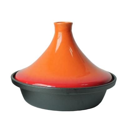 China Sustainable Geovein Tajine Morocco Cast Iron Wok Tagine Moroccan With Ceramic Cover for sale