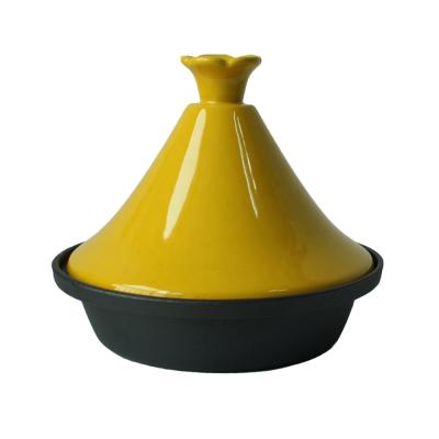 China Sustainable Non-Stick Cookware Sets Moroccan Tagine Cooking Cast Iron Tajine With Ceramic Dome for sale