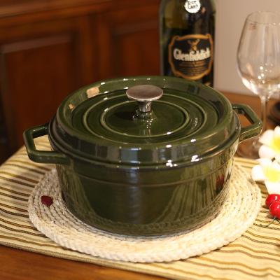 China Sustainable Cast Iron Cookware Chinese Factory Enamel Cast Iron Casserole La Cocotte for sale