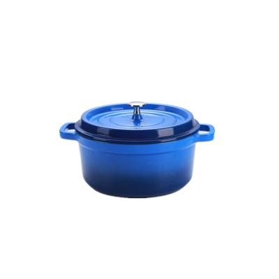 China Sustainable 5 Quart Cast Iron Enamel Cooking Pot Colored Enamel Cast Iron Dutch Oven for sale