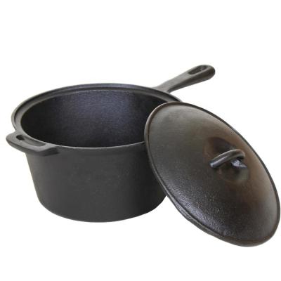 China 2 Quart Melting Sauce Pan 3QT Sustainable Pre-Seasoned Pot of Casting Sauce for sale