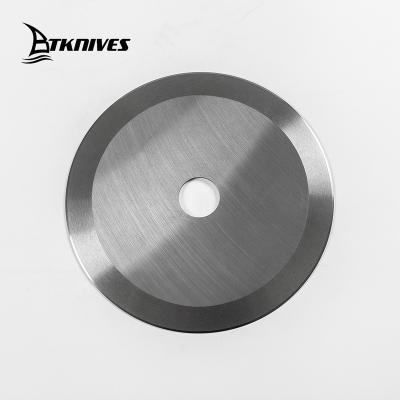 China Garment Shops Custom Durable Cardboard Cutting Circular Knife Industrial Machine Slitting Round Blade for sale