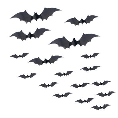 China Tough Halloween Decorations Halloween Party Bats Decorative 3D Wall Stickers Kids for sale