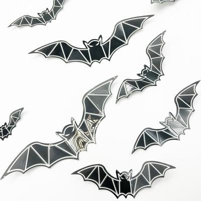 China Hard Glow in the Dark 3d Bats Halloween Party Decoration Bats Window Decor Wall Decor for sale