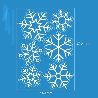 China Waterproof Snow Window Sticker Decoration Glitter Foil New Year Christmas New Year Home Decoration 2022 New Designs Cling for sale