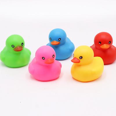 China Duck Small Animal Toy Baby Bath Toy Promotion Item Multicolor Rubber Bath Toy for sale